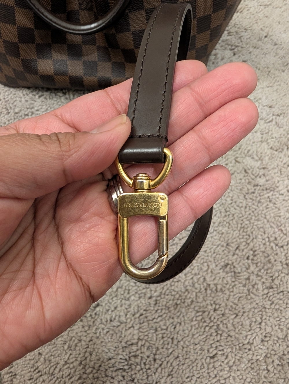Authentic Louis Vuitton Sienna MM Damier Ebene w/COA - Picture 15 of 16